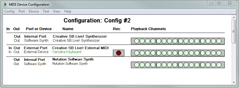 Configuring Your Sound Card and MIDI Equipment > Using the MIDI Device  Configuration Window > Understanding the Details of the MIDI Device  Configuration Window > Understanding Ports and Devices in the MIDI